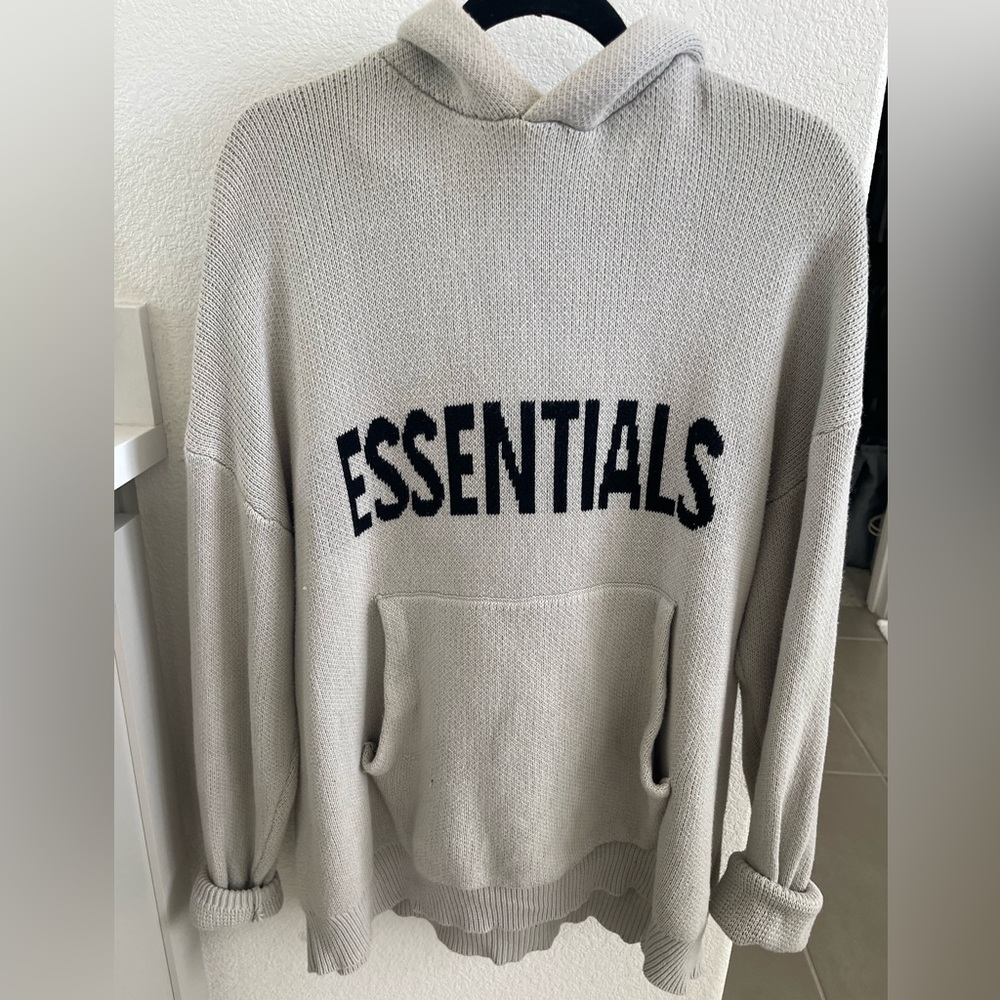 Fear of God Essentials Knit Hoodie ‘Grey’